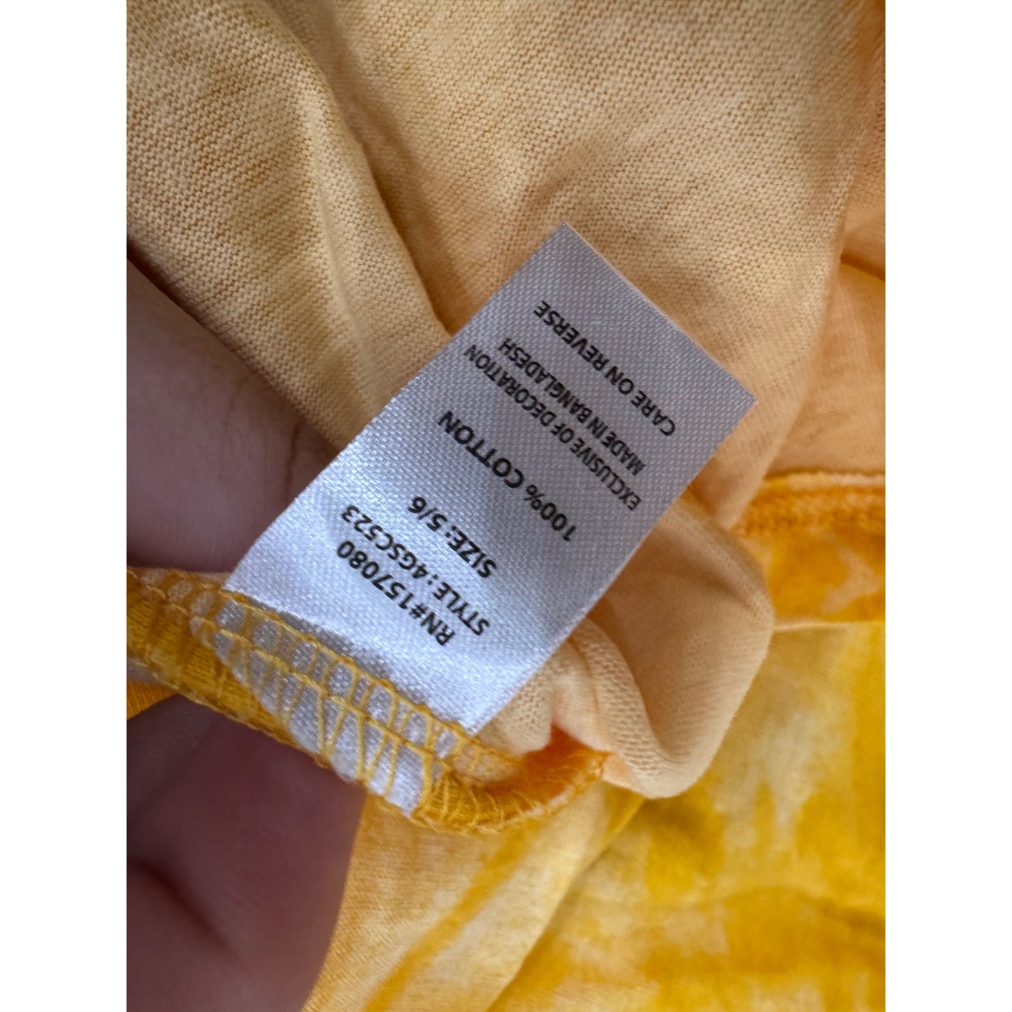 My Brown Is Beautiful Yellow Tie-Dye Graphic T-Shirt Size 5/6 #9327