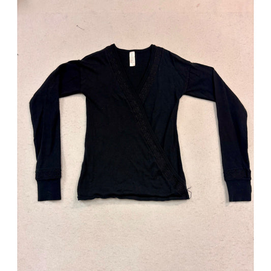 Women’s Ivivva (By Lululemon) Black Cross Over Long Sleeve Shirt