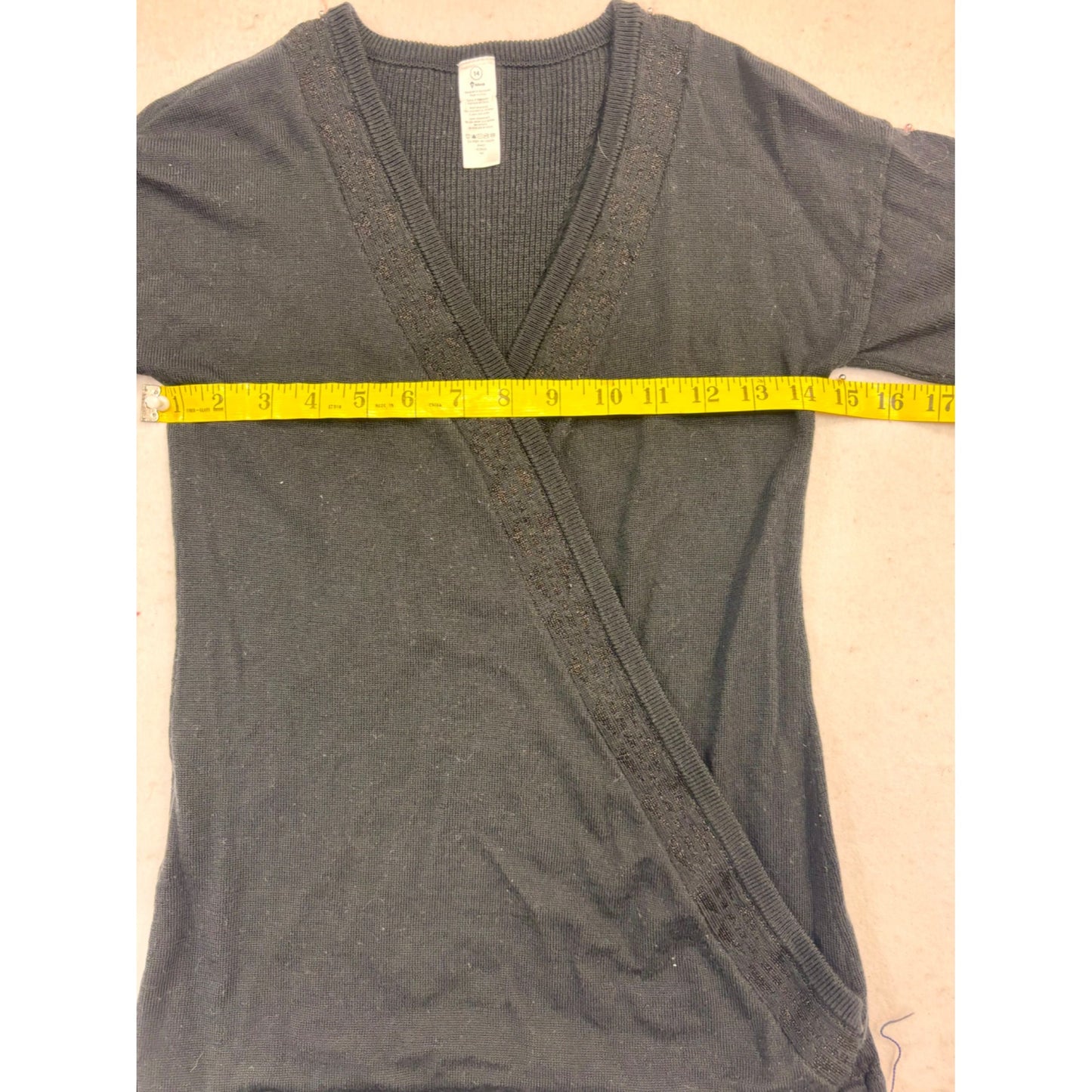 Women’s Ivivva (By Lululemon) Black Cross Over Long Sleeve Shirt
