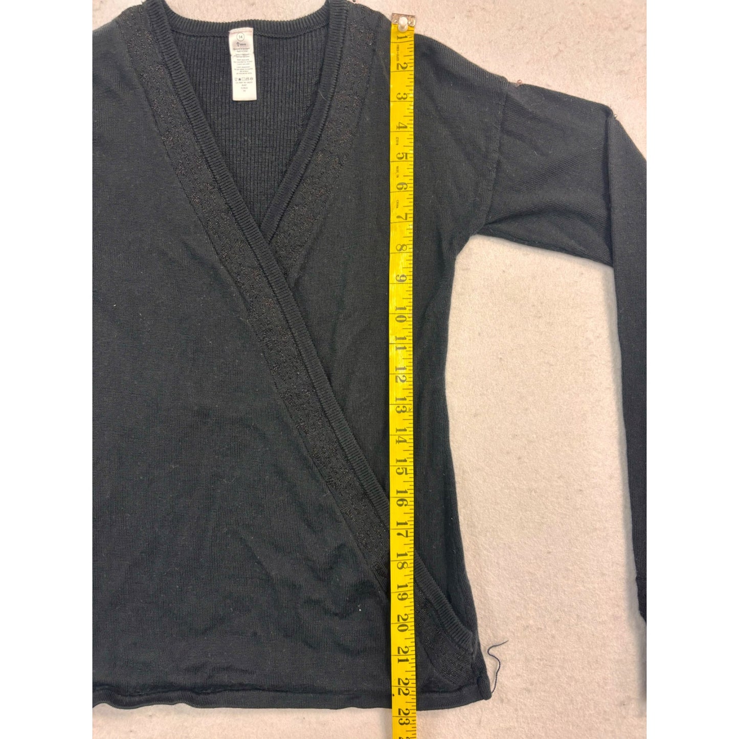 Women’s Ivivva (By Lululemon) Black Cross Over Long Sleeve Shirt