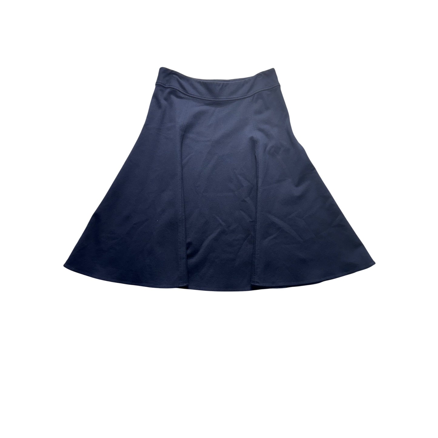 Charter Club Navy Blue Flared Midi Skirt Size 10 Viscose/Nylon/Spandex #185B