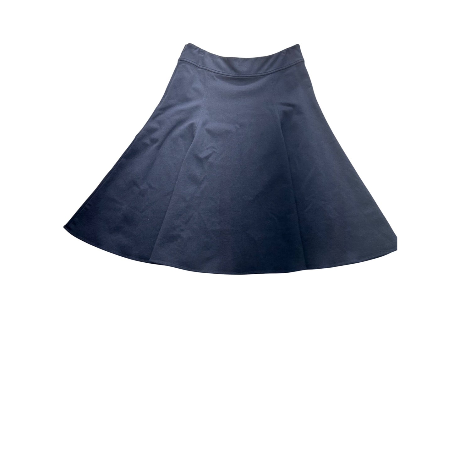 Charter Club Navy Blue Flared Midi Skirt Size 10 Viscose/Nylon/Spandex #185B