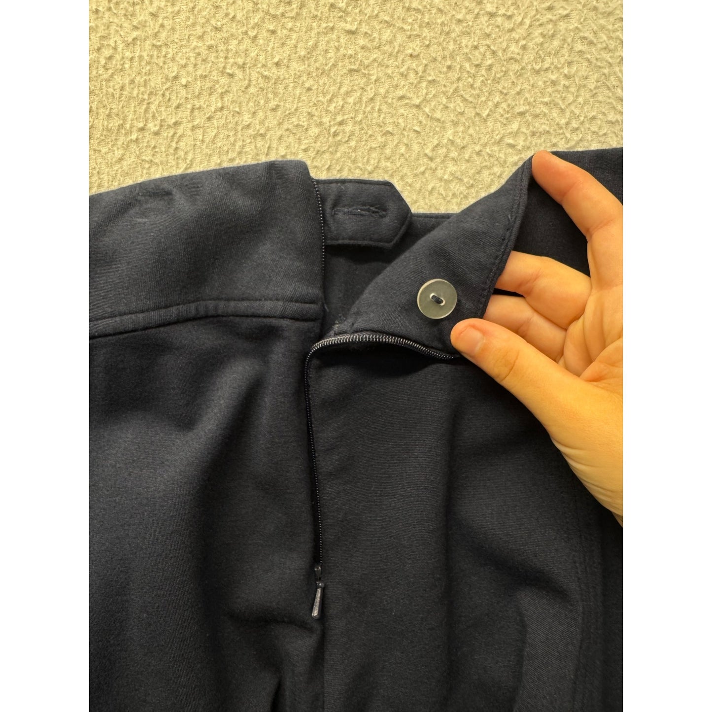 Charter Club Navy Blue Flared Midi Skirt Size 10 Viscose/Nylon/Spandex #185B