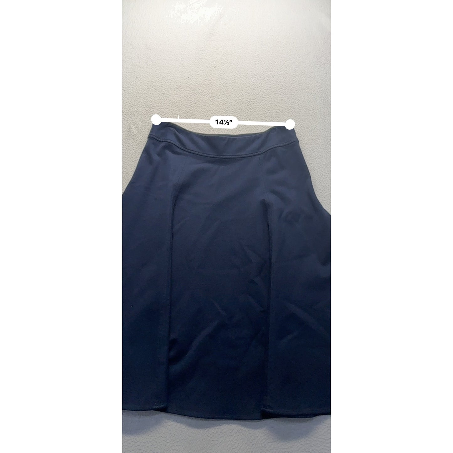 Charter Club Navy Blue Flared Midi Skirt Size 10 Viscose/Nylon/Spandex #185B