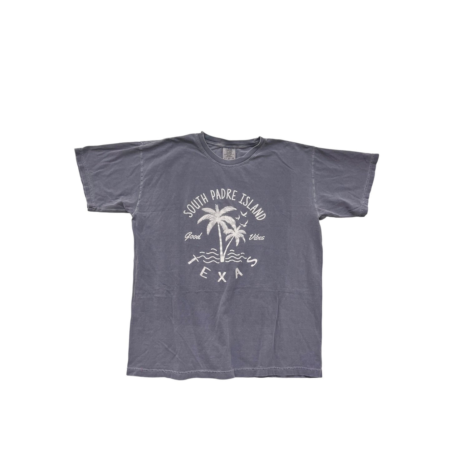 South Padre Island Graphic T-Shirt Large Comfort Colors #8814