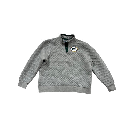 Green Bay Packers Nfl Quilted Quarter Snap Pullover Sweatshirt Xxl/Xxg #880A