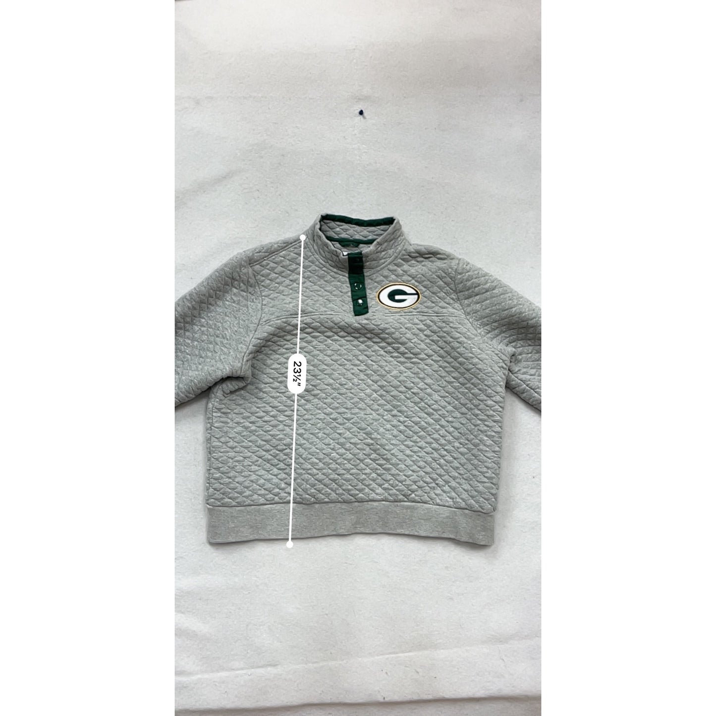Green Bay Packers Nfl Quilted Quarter Snap Pullover Sweatshirt Xxl/Xxg #880A