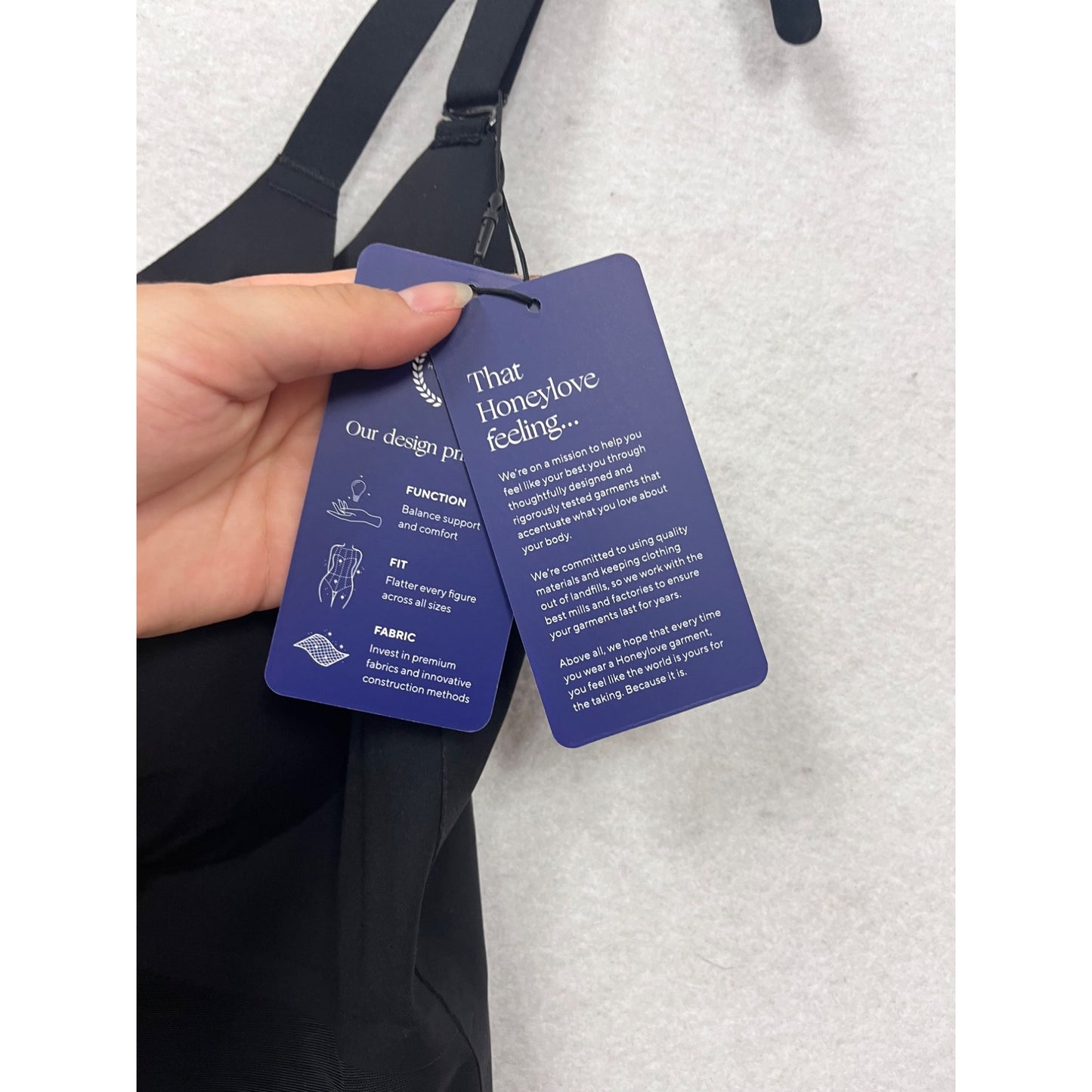 Honeylove Black Sculptwear Tank Top Adjustable Straps #114A