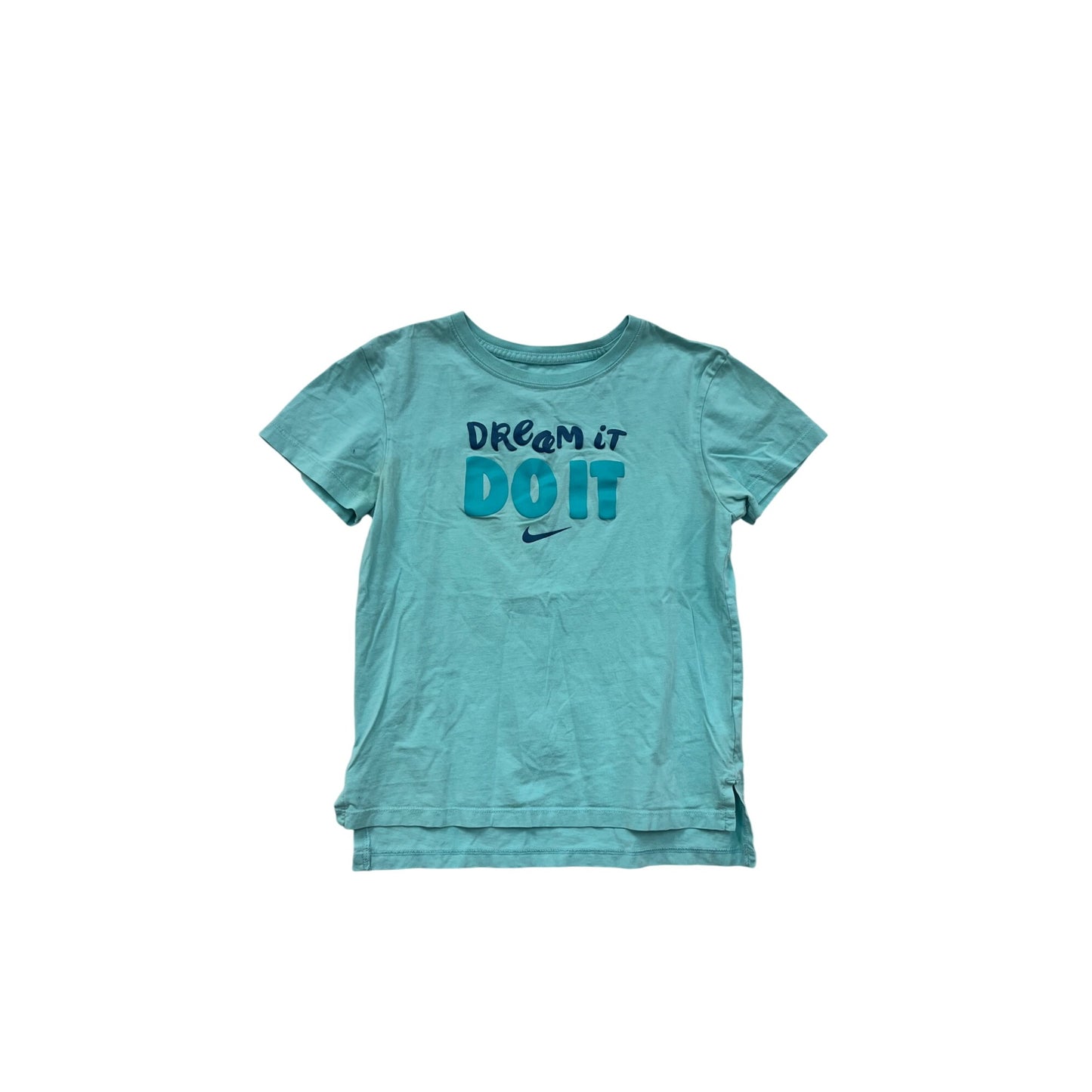 Nike Turquoise "Dream It Do It" Tee M Cotton Athletic Cut #8688