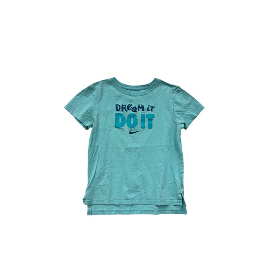 Nike Turquoise "Dream It Do It" Tee M Cotton Athletic Cut #8688