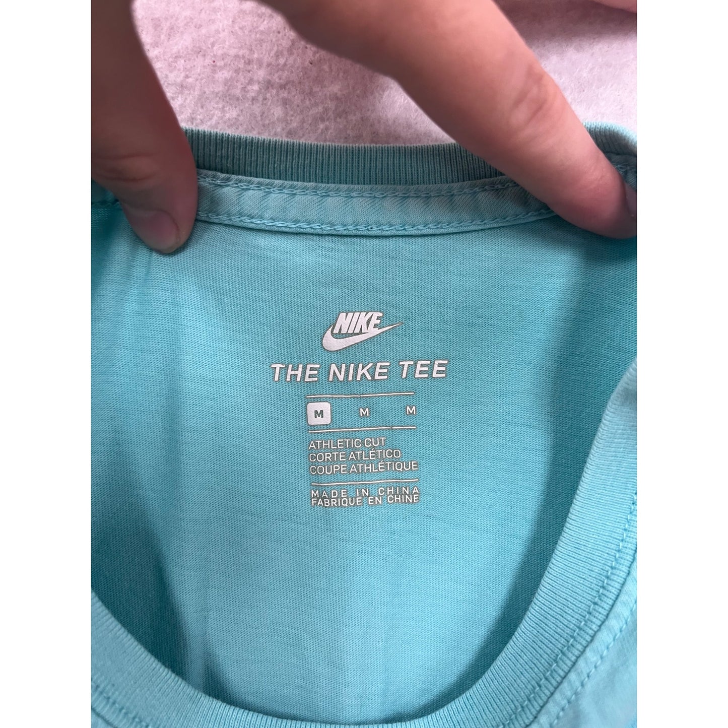 Nike Turquoise "Dream It Do It" Tee M Cotton Athletic Cut #8688