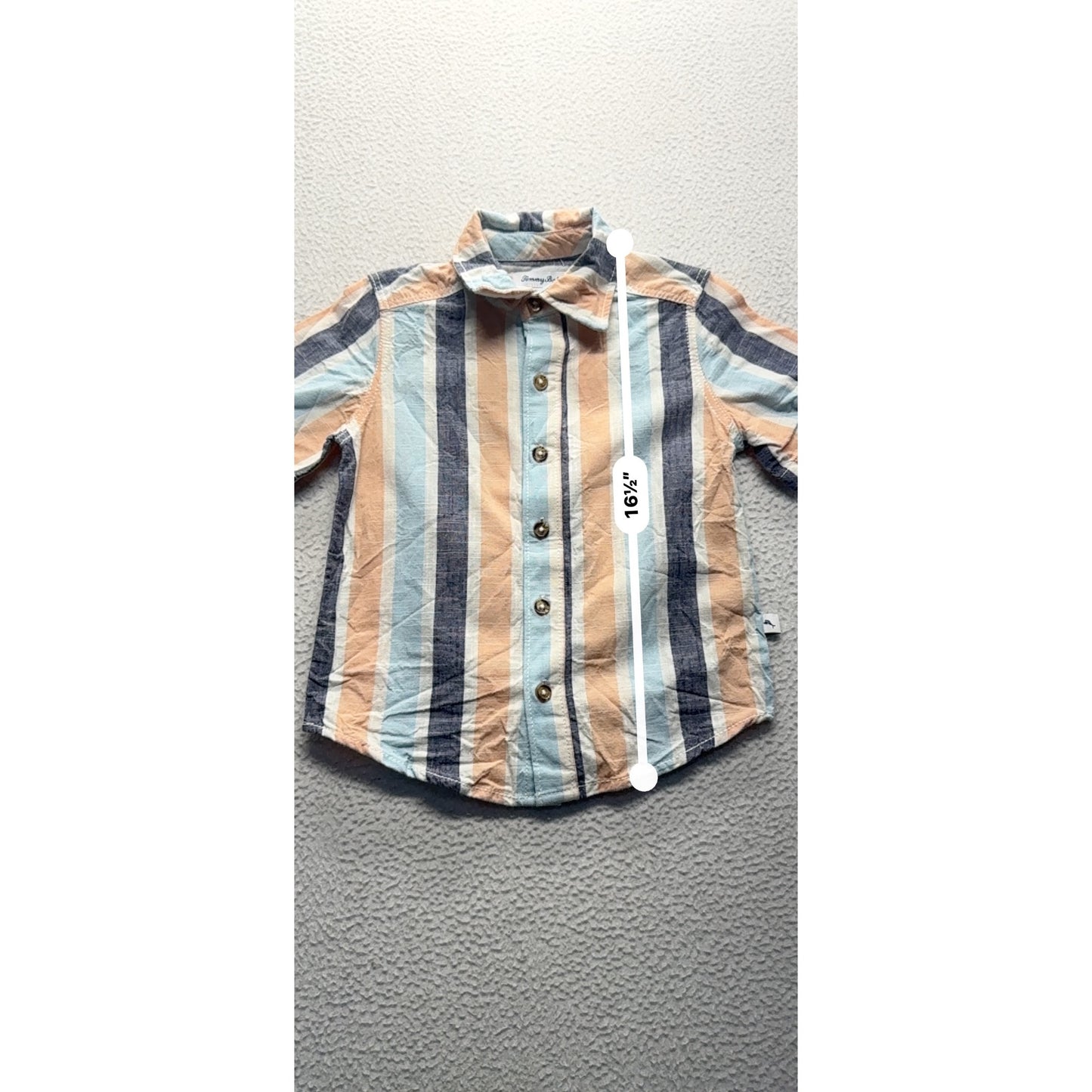 Tommy Bahama Kids Striped Short Sleeve Button Down Shirt In Soft Cotton #9101