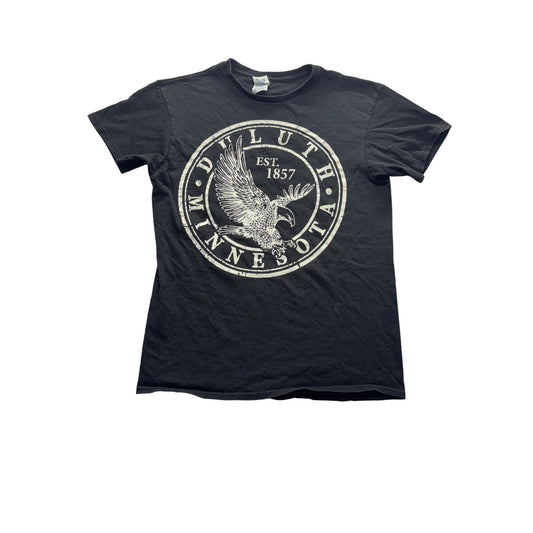 Vintage Black Duluth Minnesota Graphic T-Shirt M Adult #7884