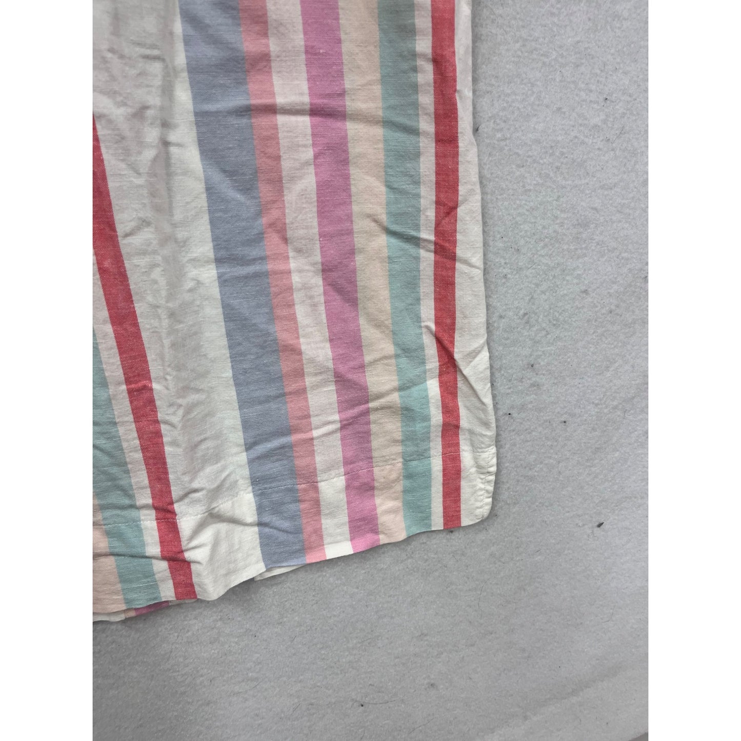 Ellen Tracy Multicolor Striped Sleeveless Linen Top Size L #654A