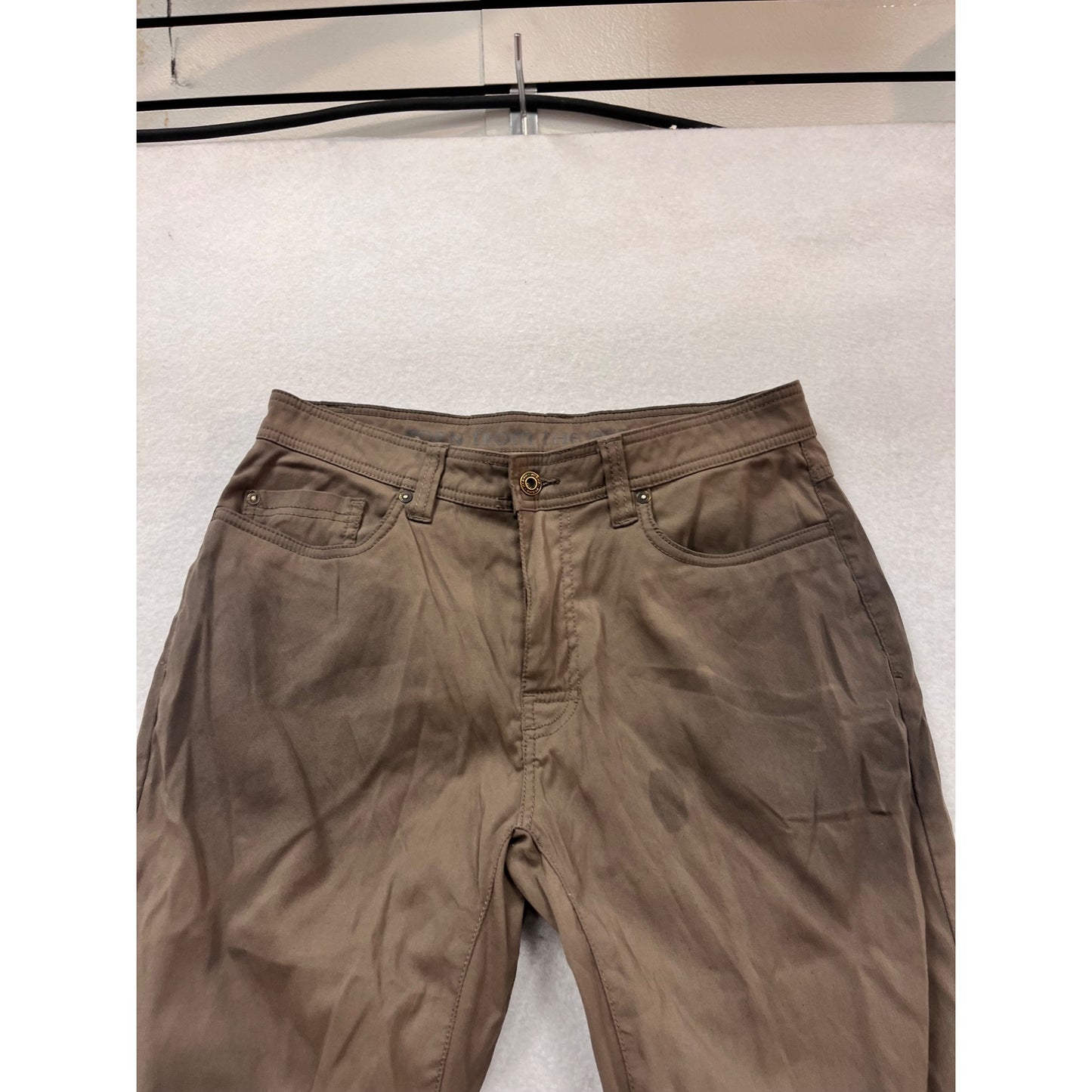 PrAna Mens Khaki Brown Pants 33W X 32L Slim Fit #946A