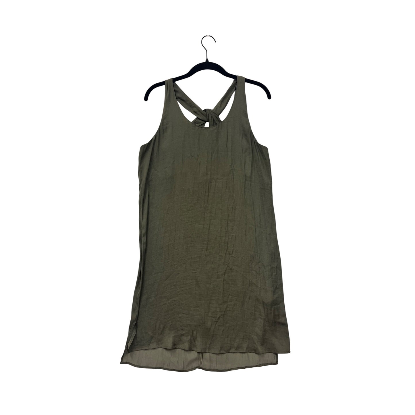 Women’s Small Trouvé Olive Green Sleeveless Knotted Back Tank Dress #6686