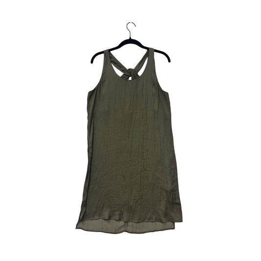 Women’s Small Trouvé Olive Green Sleeveless Knotted Back Tank Dress #6686