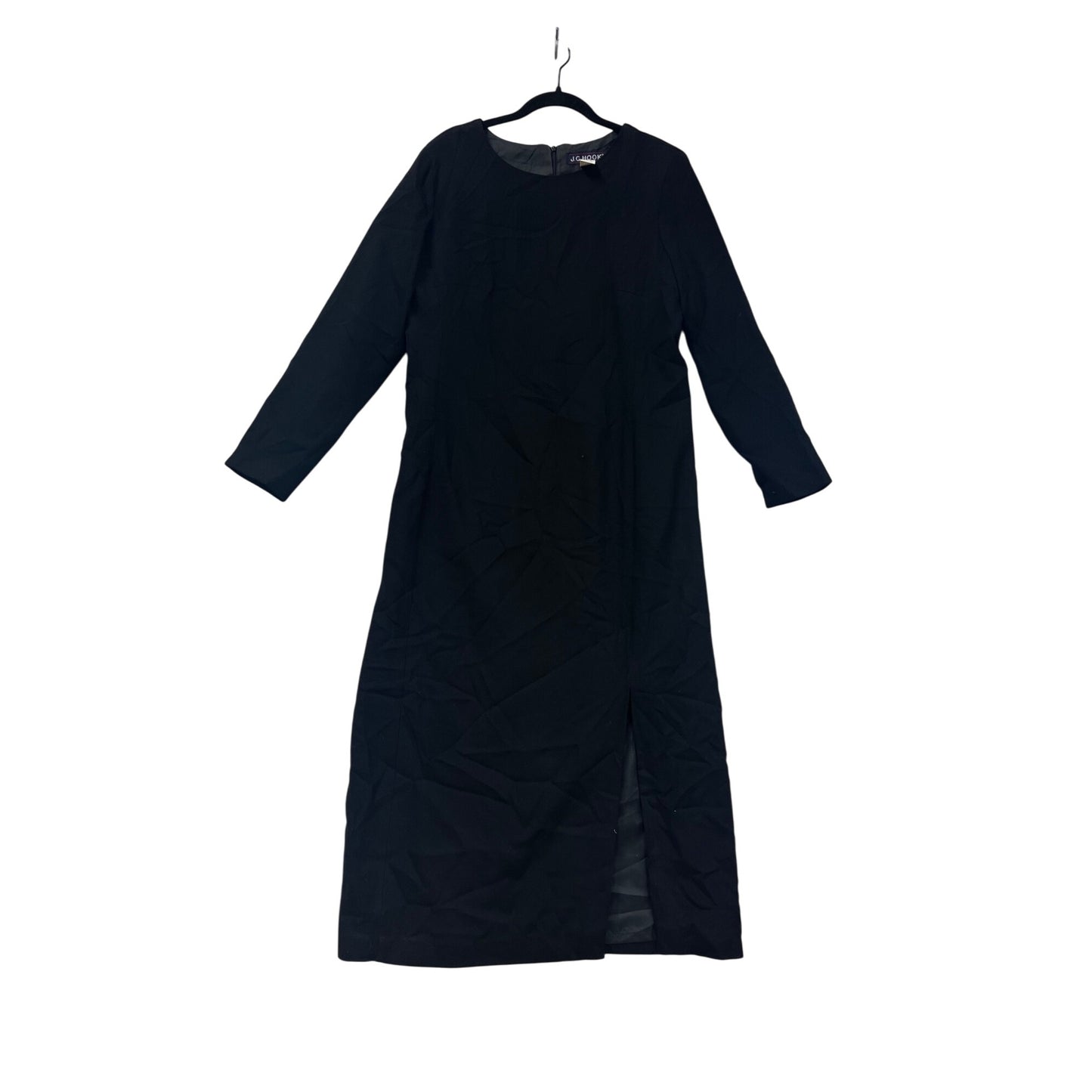 J.G. Hook Womens Long Black Wool Dress Size 14 #533A