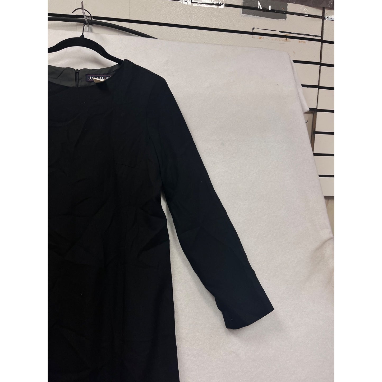 J.G. Hook Womens Long Black Wool Dress Size 14 #533A