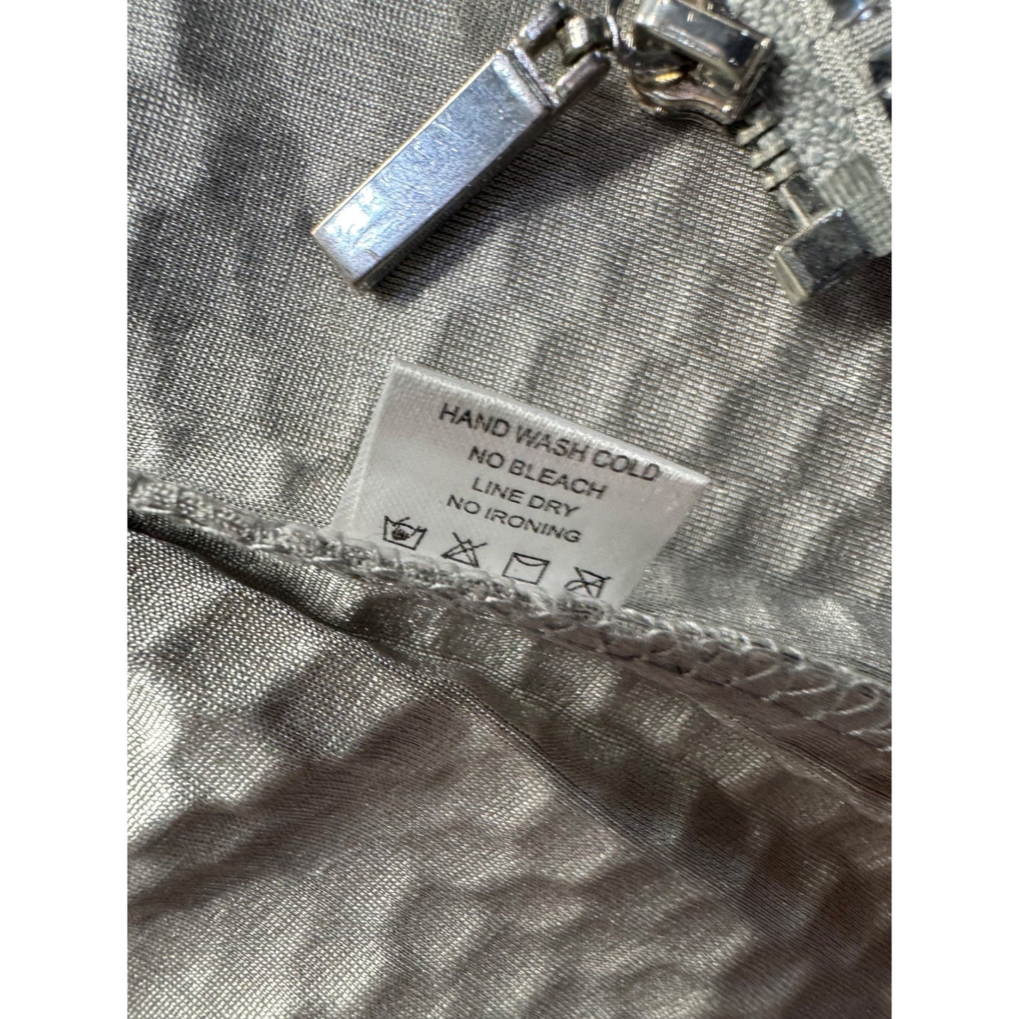 Metallic Silver Birch Hill Mesh Zip Up Jacket Xl Performance Wear #9686