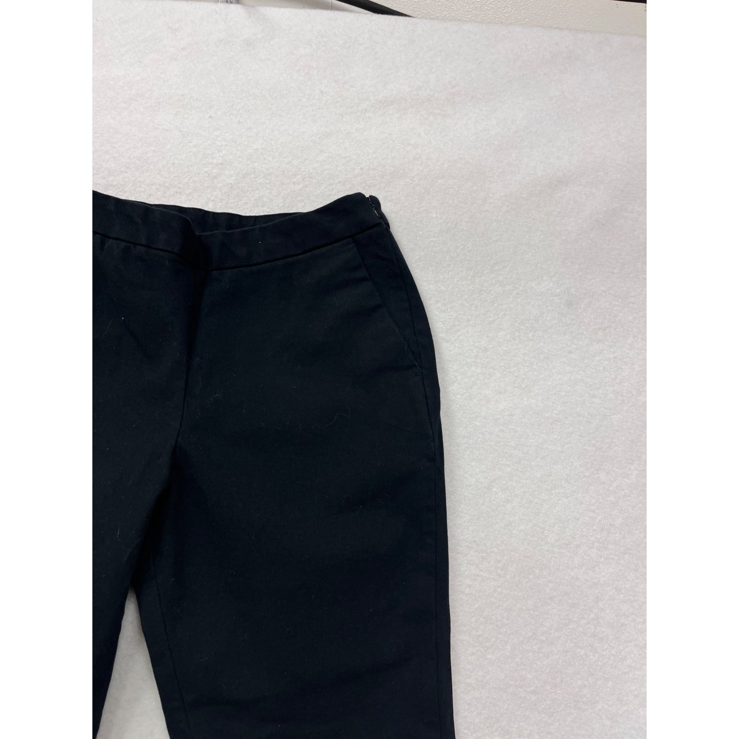 Brooks Brothers Red Fleece Womens Slim Black Cotton Blend Pants Size 0 #8925