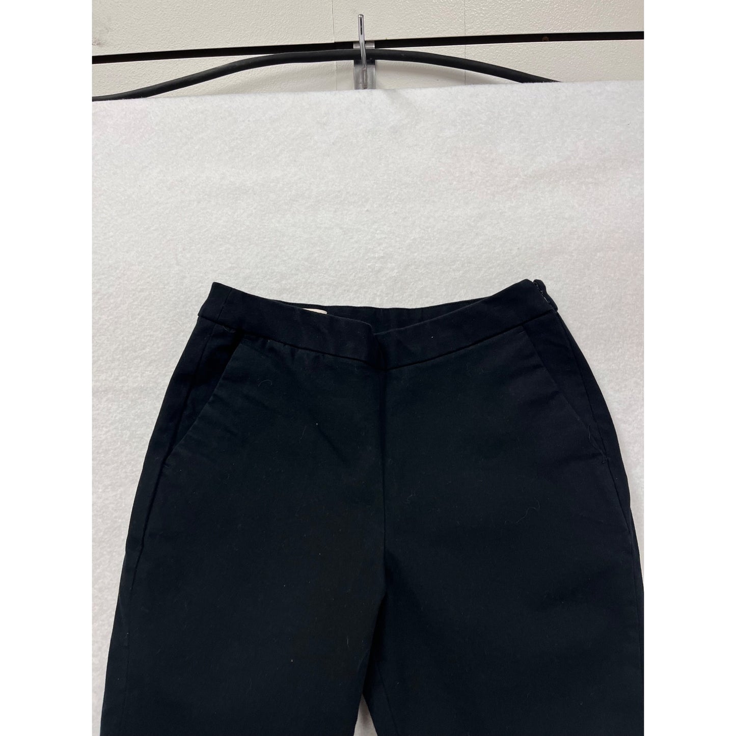 Brooks Brothers Red Fleece Womens Slim Black Cotton Blend Pants Size 0 #8925