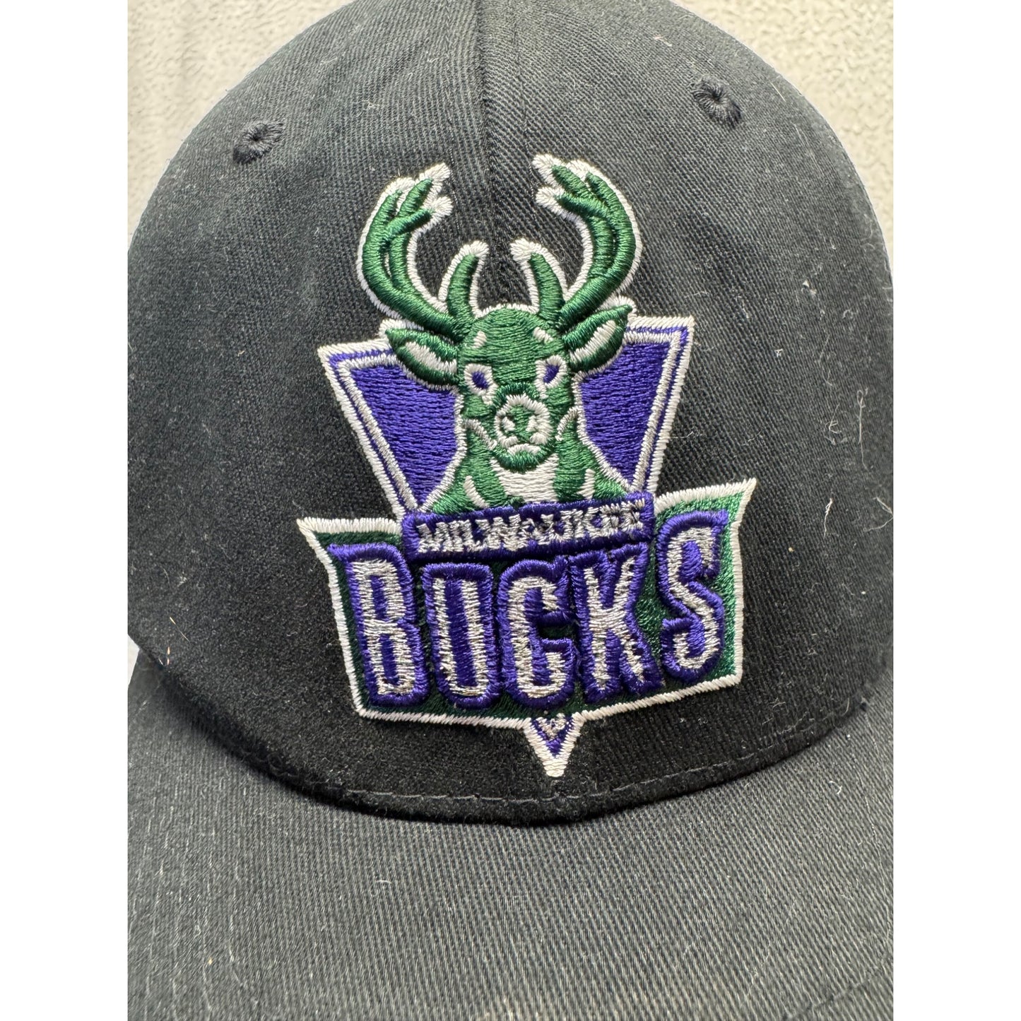 Mitchell & Ness Milwaukee Bucks HWC Snapback Hat Black Embroidered #9760