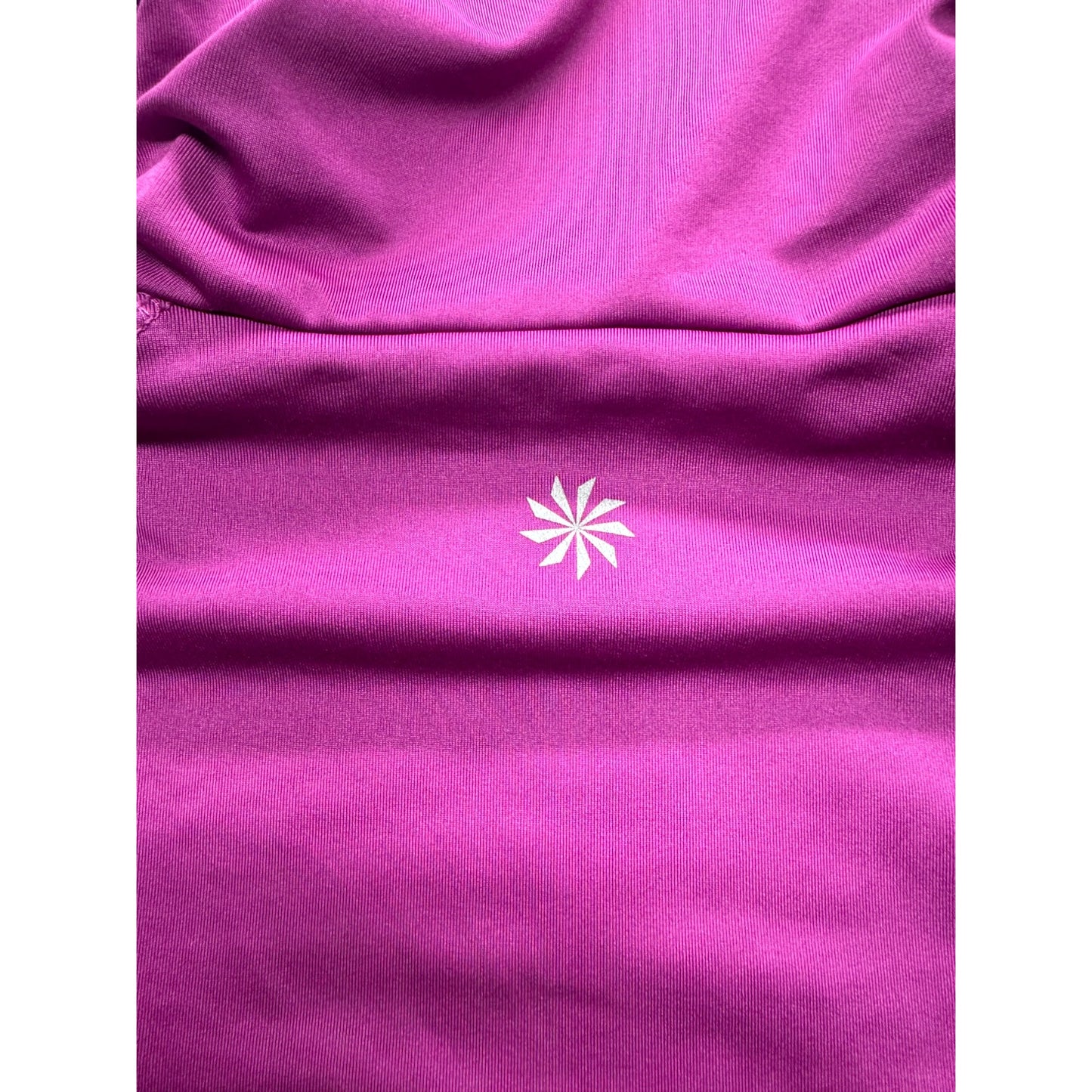 *NWT* Athleta Purple Ruched Shoulder Mock Neck Long Sleeve Top #9156