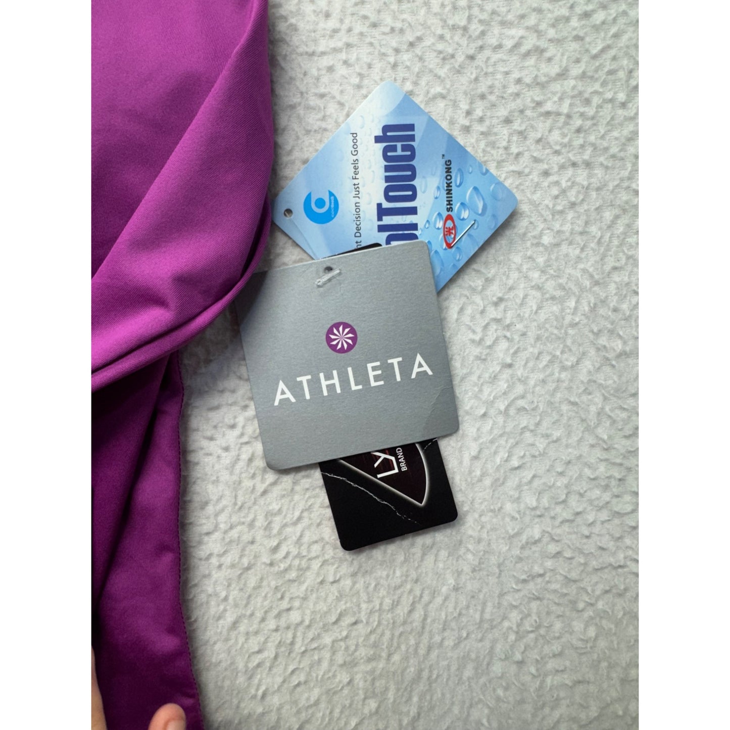 *NWT* Athleta Purple Ruched Shoulder Mock Neck Long Sleeve Top #9156