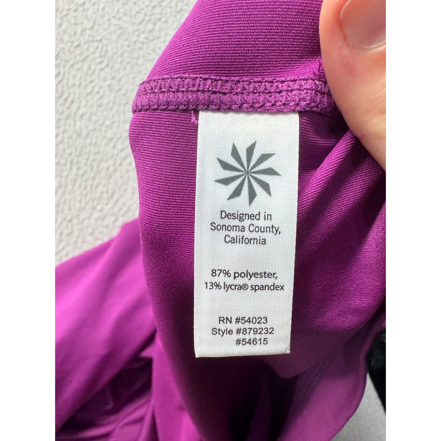*NWT* Athleta Purple Ruched Shoulder Mock Neck Long Sleeve Top #9156