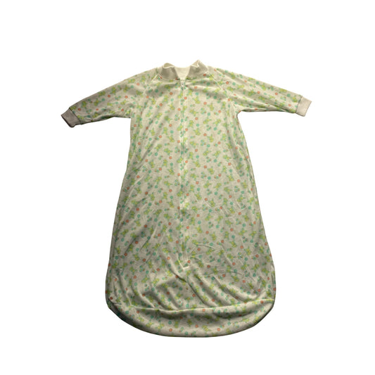Vintage Infant Sleep Sack With Colorful Animal Print & Front Zipper Closure #7159
