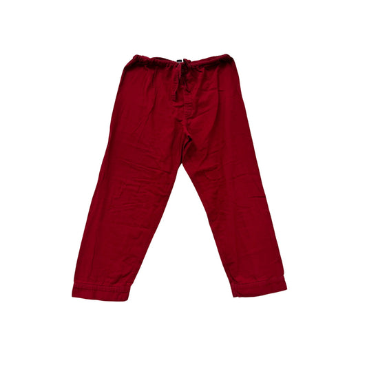 Mens Red Lands End Cotton Lounge Pants Size M #8988