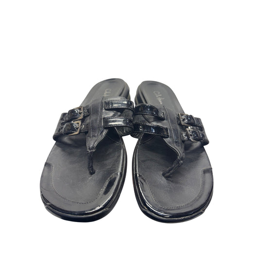 Cole Haan Black Air Slide Sandals With Buckle Detail #9021