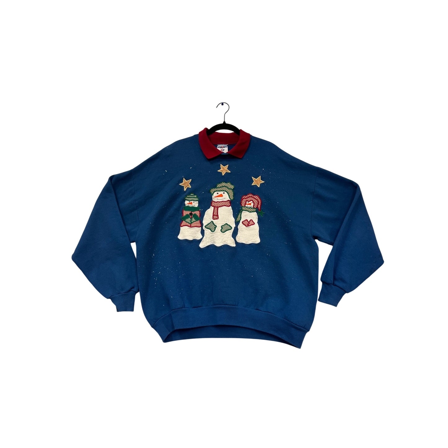Vintage Jerzees 2X Blue Holiday Sweatshirt #992A