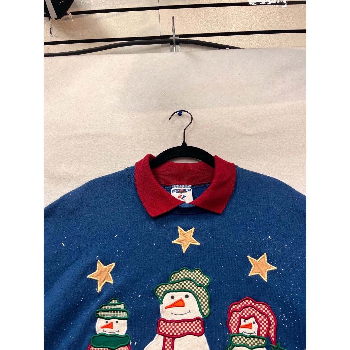 Vintage Jerzees 2X Blue Holiday Sweatshirt #992A
