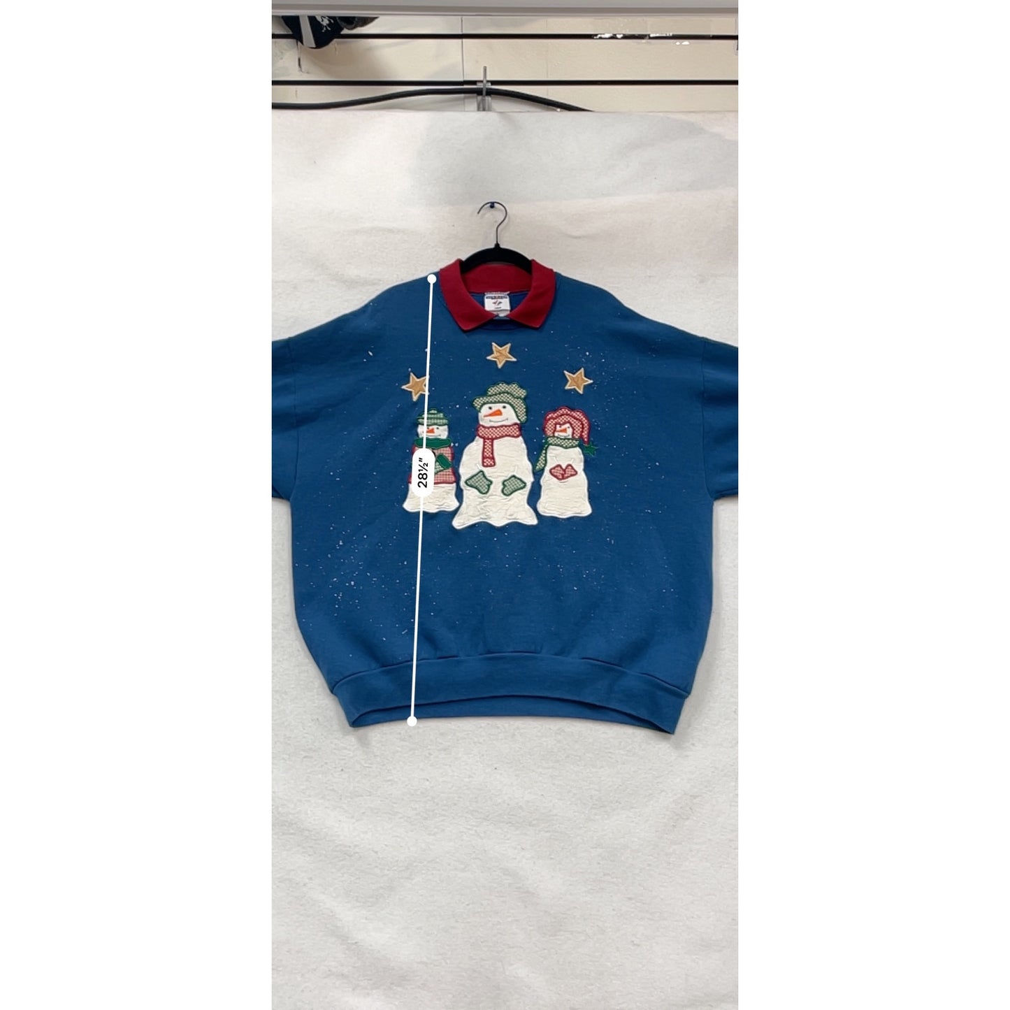 Vintage Jerzees 2X Blue Holiday Sweatshirt #992A
