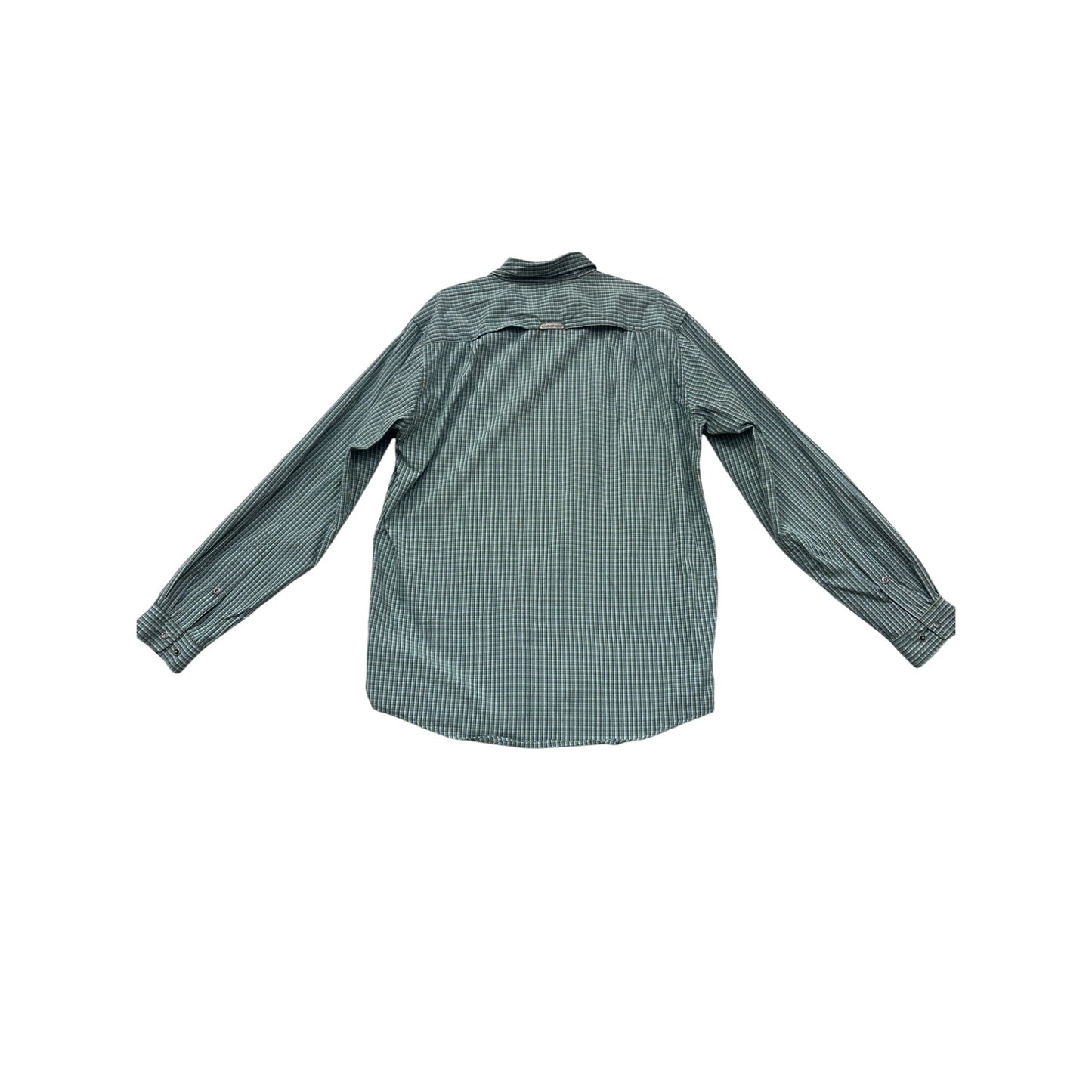 ExOfficio M Green Plaid Long Sleeve Shirt #670A