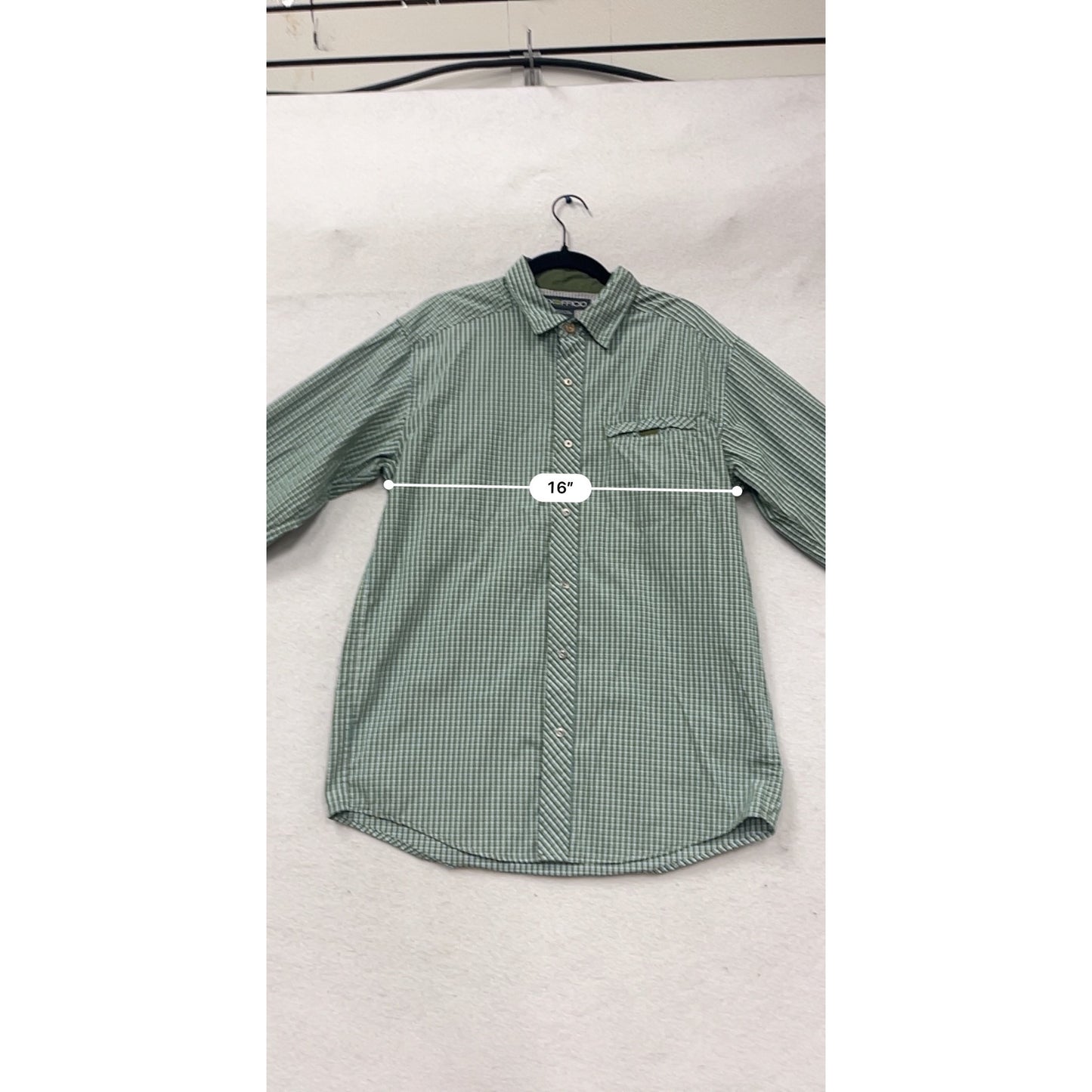 ExOfficio M Green Plaid Long Sleeve Shirt #670A