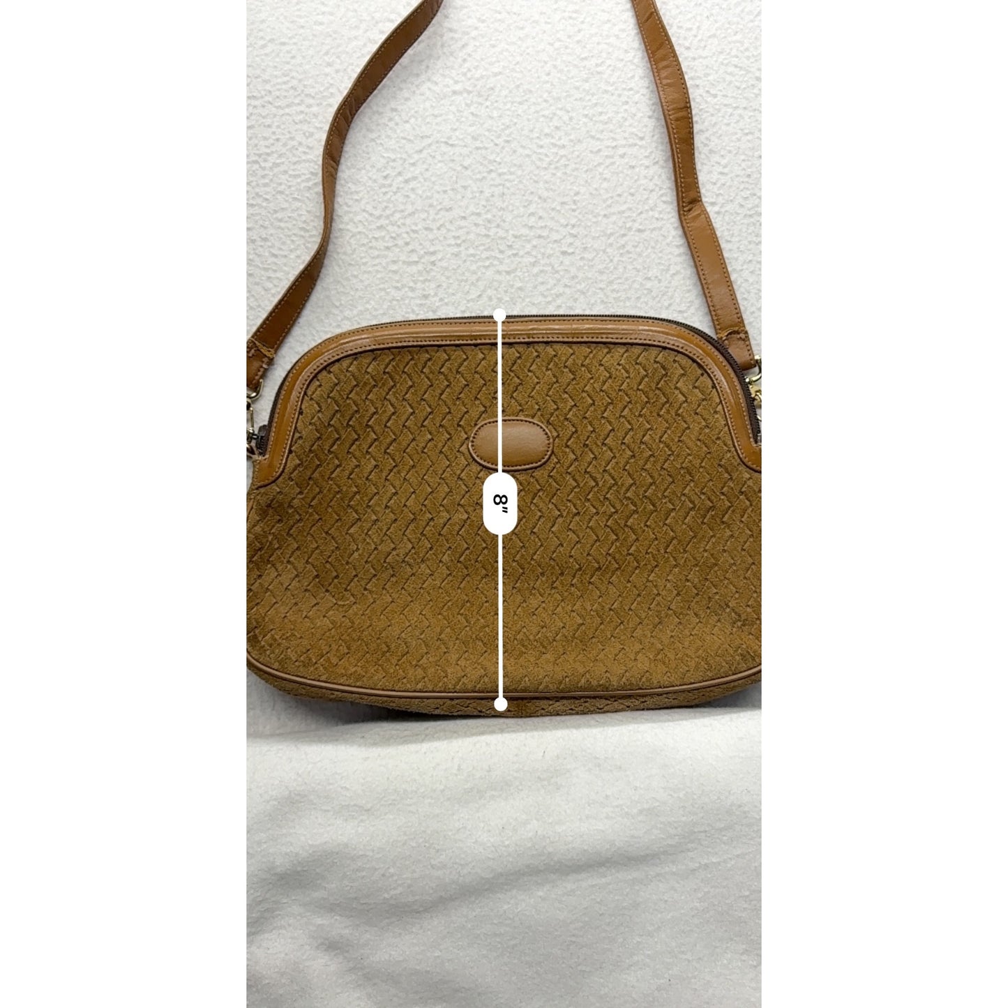 Vintage Tan Shoulder Bag With Woven Design #7599