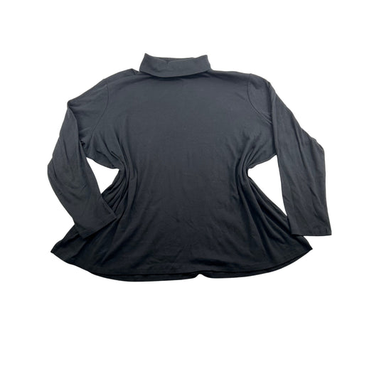 Lane Bryant Womens Black Turtleneck Long Sleeve Top Cotton Blend #6469