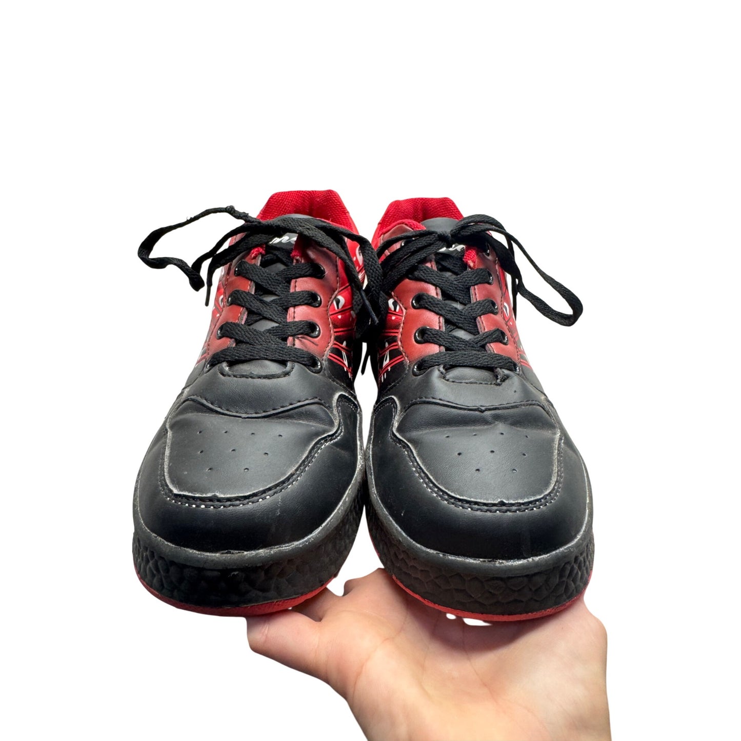 Black & Red Roller Shoes With Wheels #133B