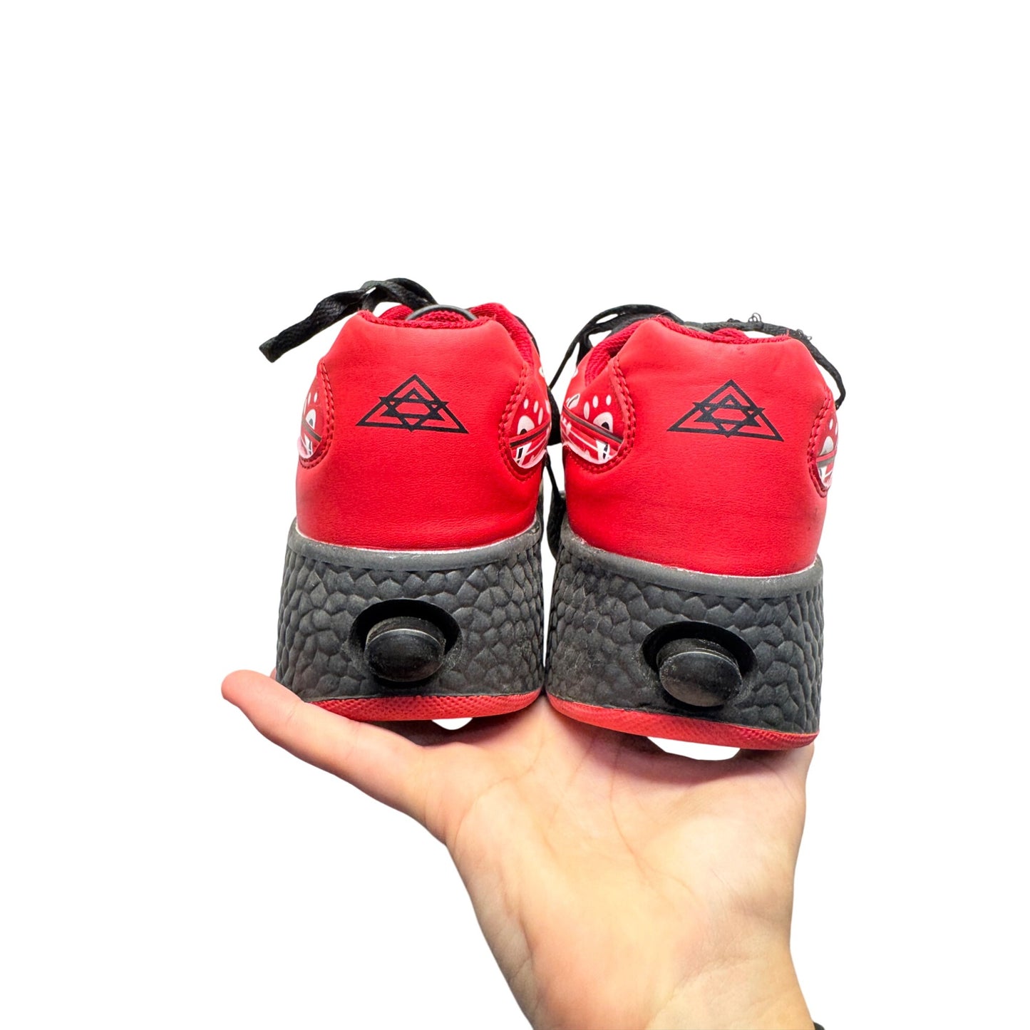 Black & Red Roller Shoes With Wheels #133B