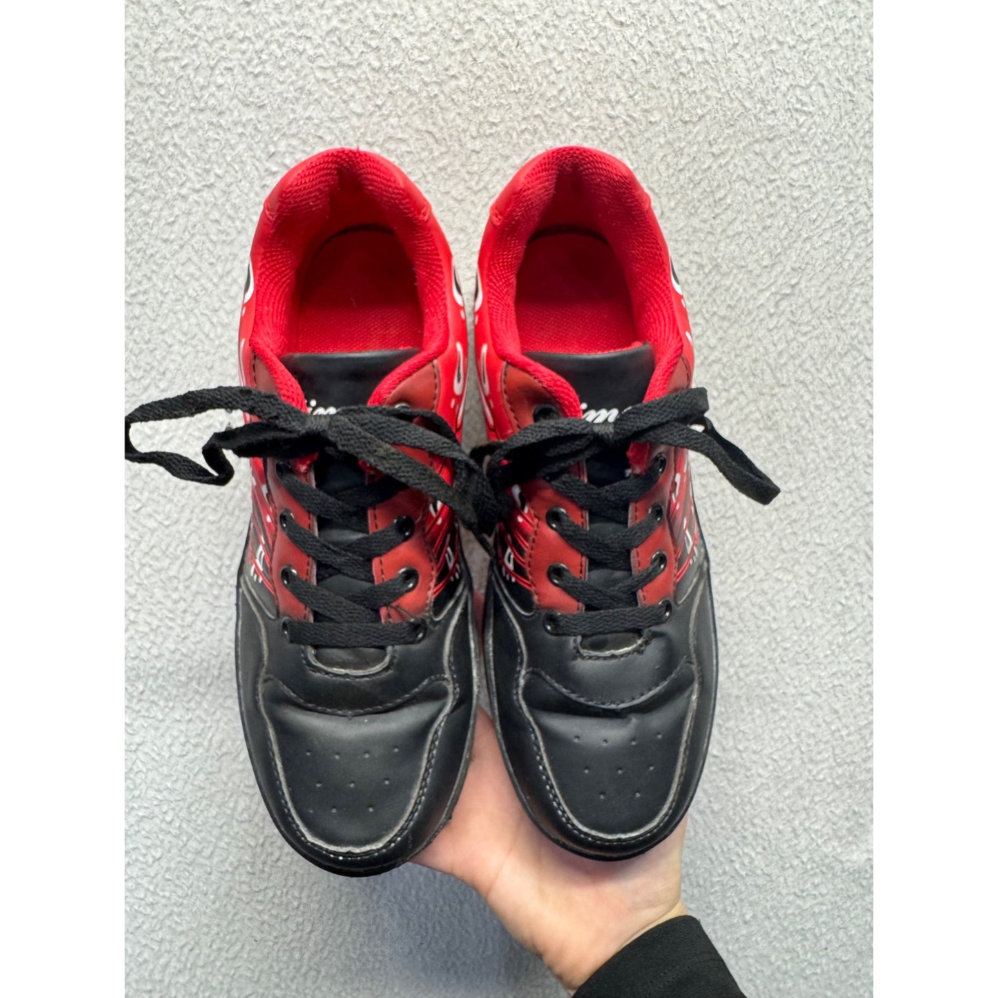 Black & Red Roller Shoes With Wheels #133B