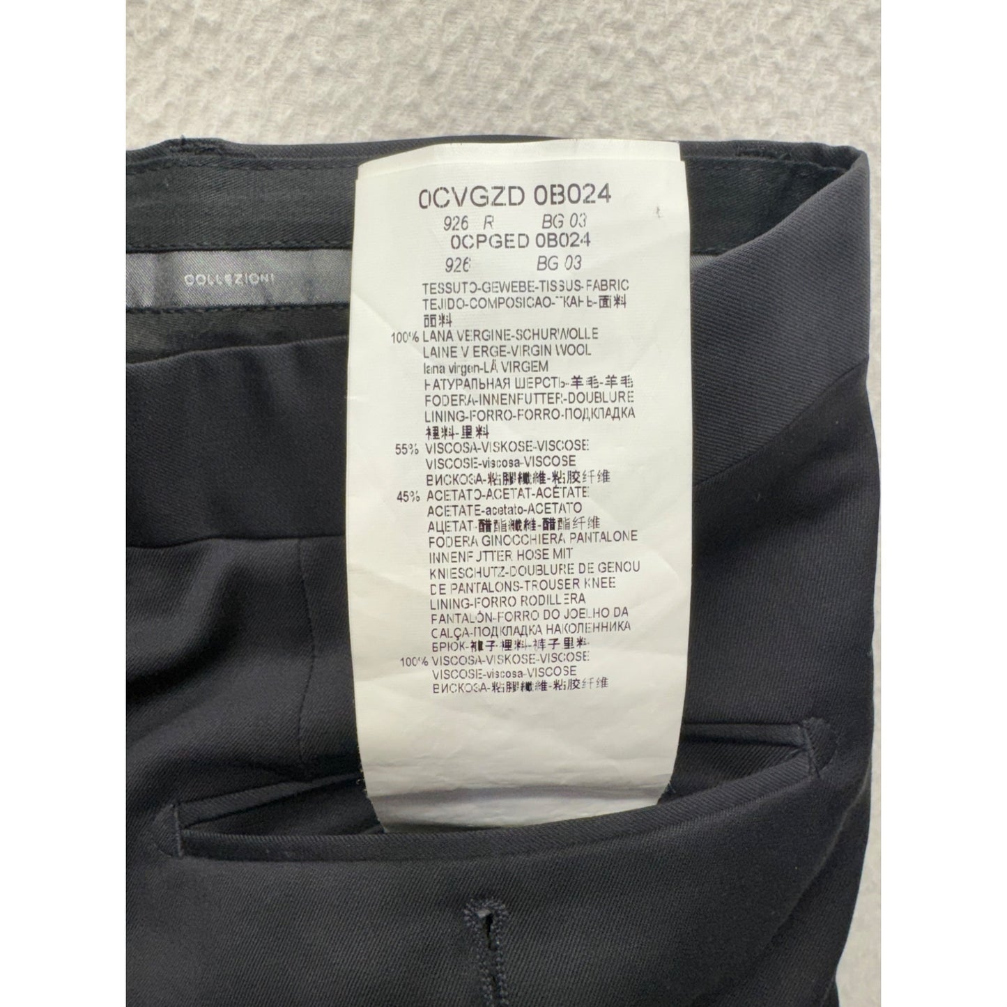 Armani Mens Black Dress Pants Size 48 Wool & Viscose Blend Made In China #7951