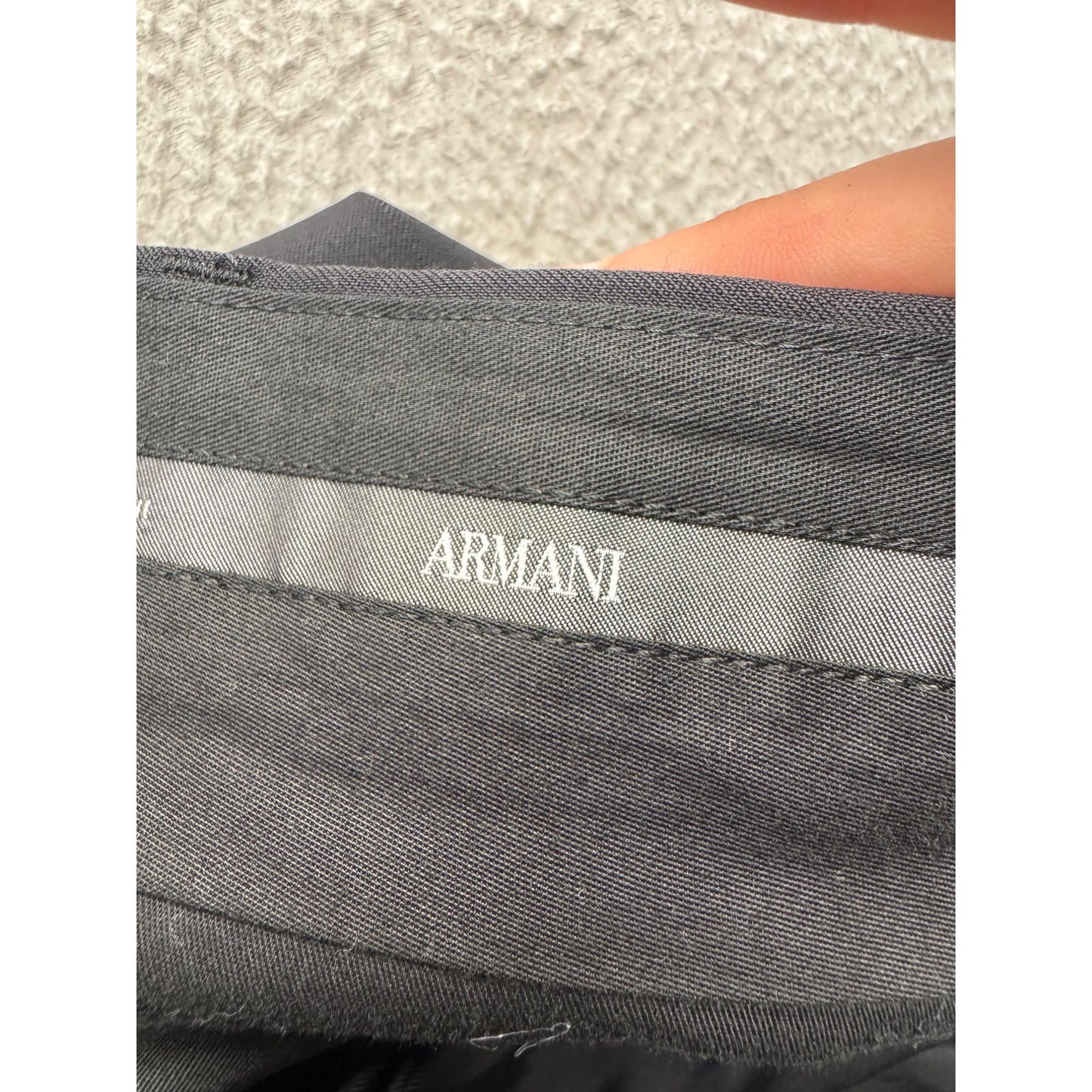 Armani Mens Black Dress Pants Size 48 Wool & Viscose Blend Made In China #7951