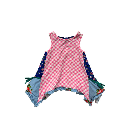 Matilda Jane 2T Pink Gingham & Floral Dress #8485