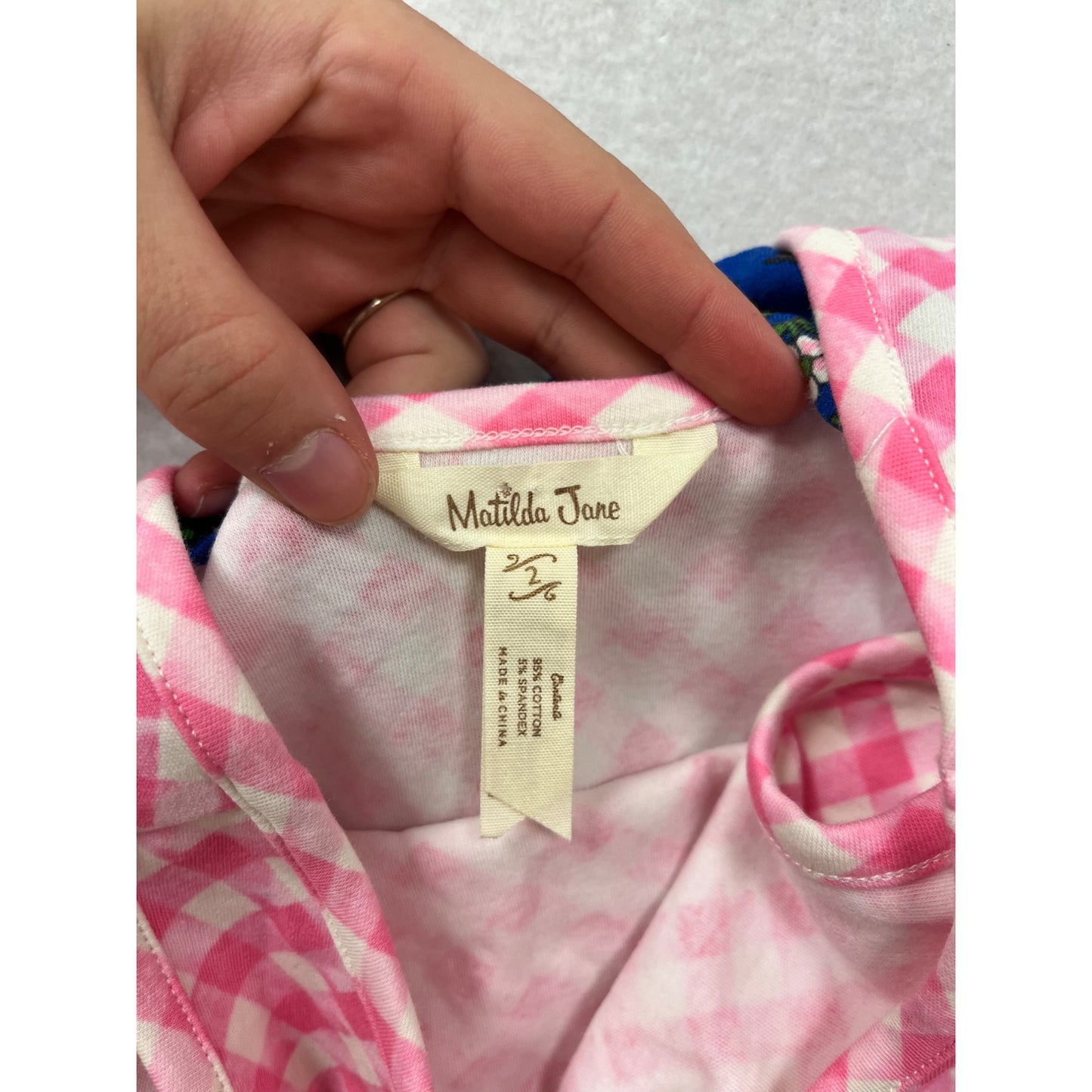 Matilda Jane 2T Pink Gingham & Floral Dress #8485