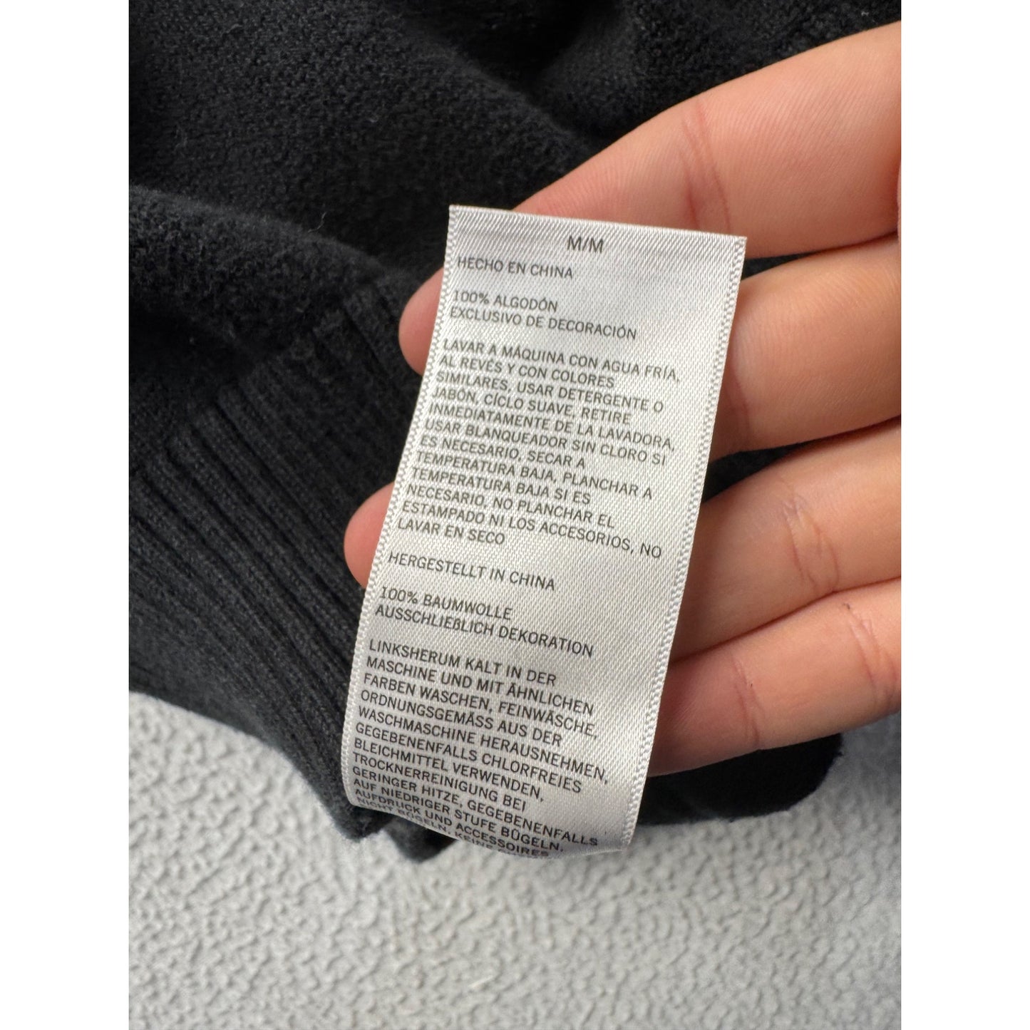 Nautica Mens Black Half-Zip Cotton Sweater Ribbed Collar & Cuffs Size M 9429