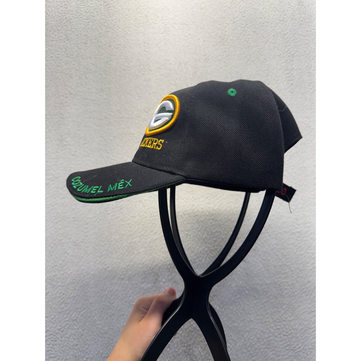 Green Bay Packers Cozumel México Adjustable Baseball Cap Black & Green #9691