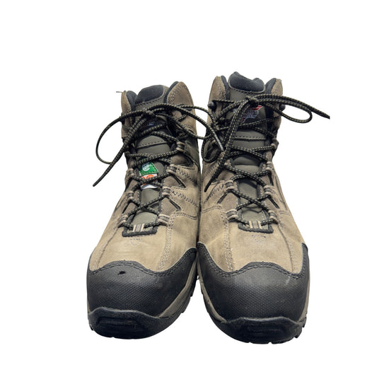 Red Wing Suede Hiking Boots Gray/Black Lace-Up Non-Slip Sole Size 9 #144B